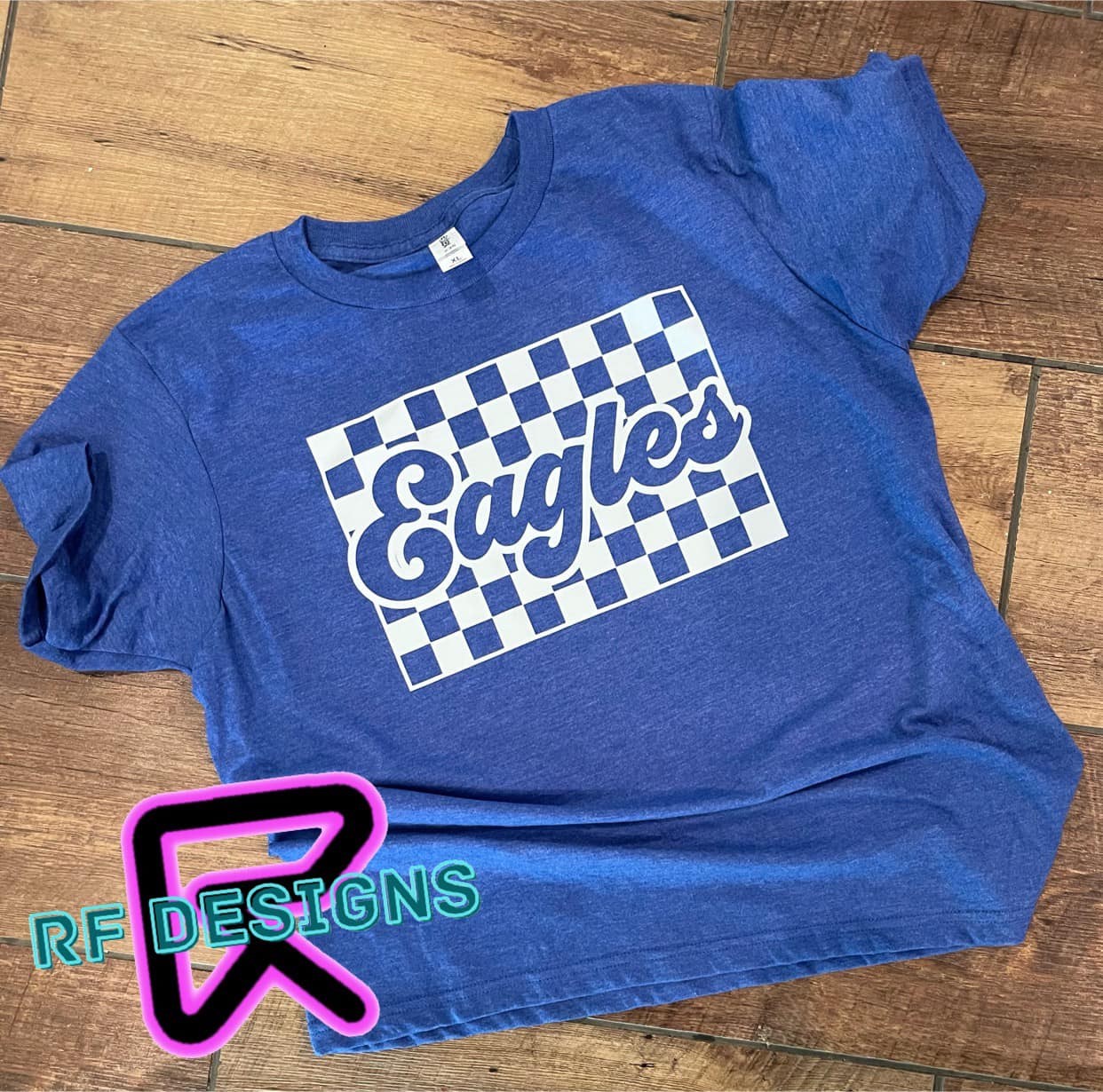 Checkered Eagles T Shirt