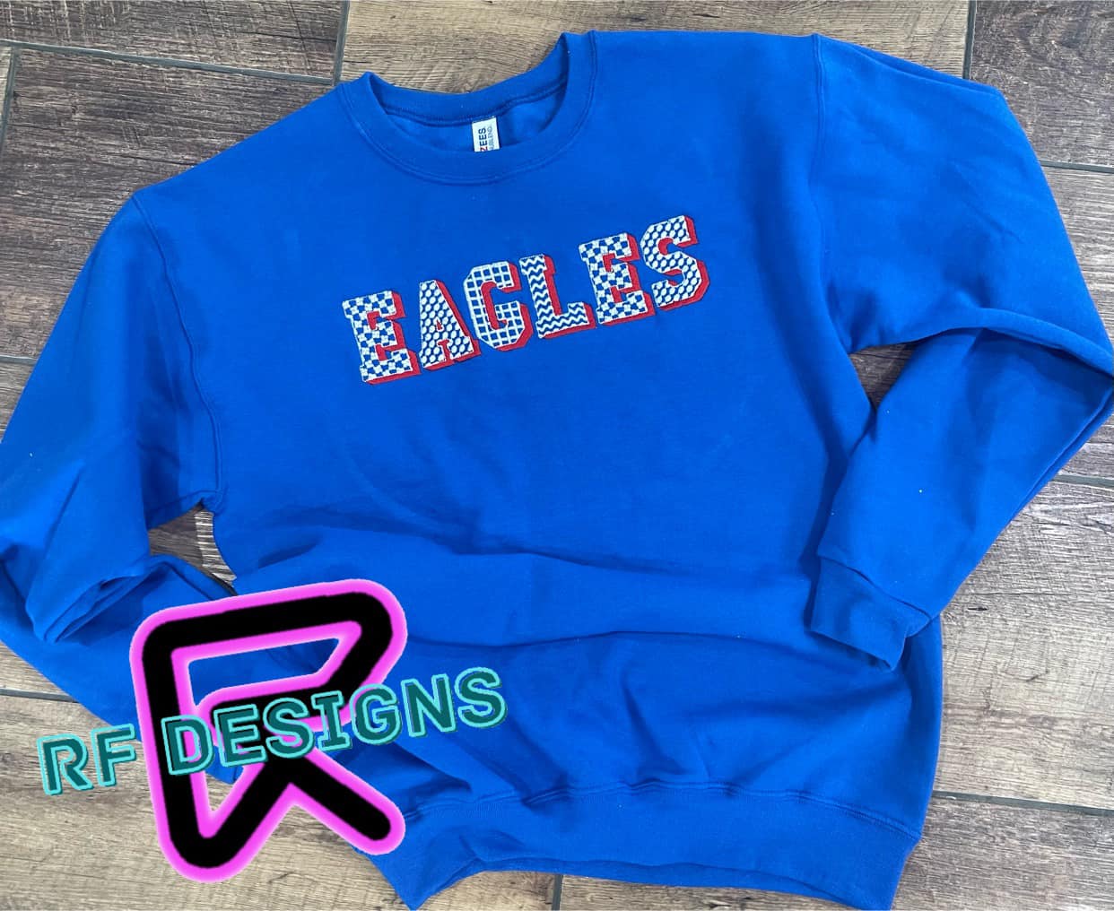 Embroidered Eagles Crewneck