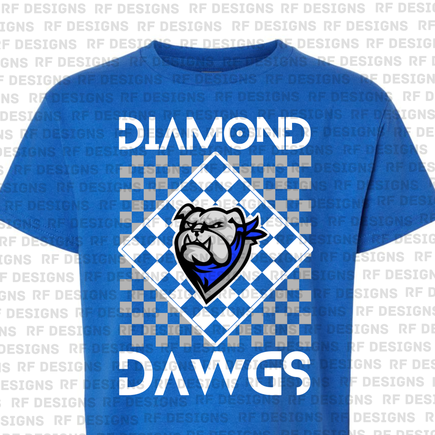 Youth Diamond Dawgs Checkered T Shirt