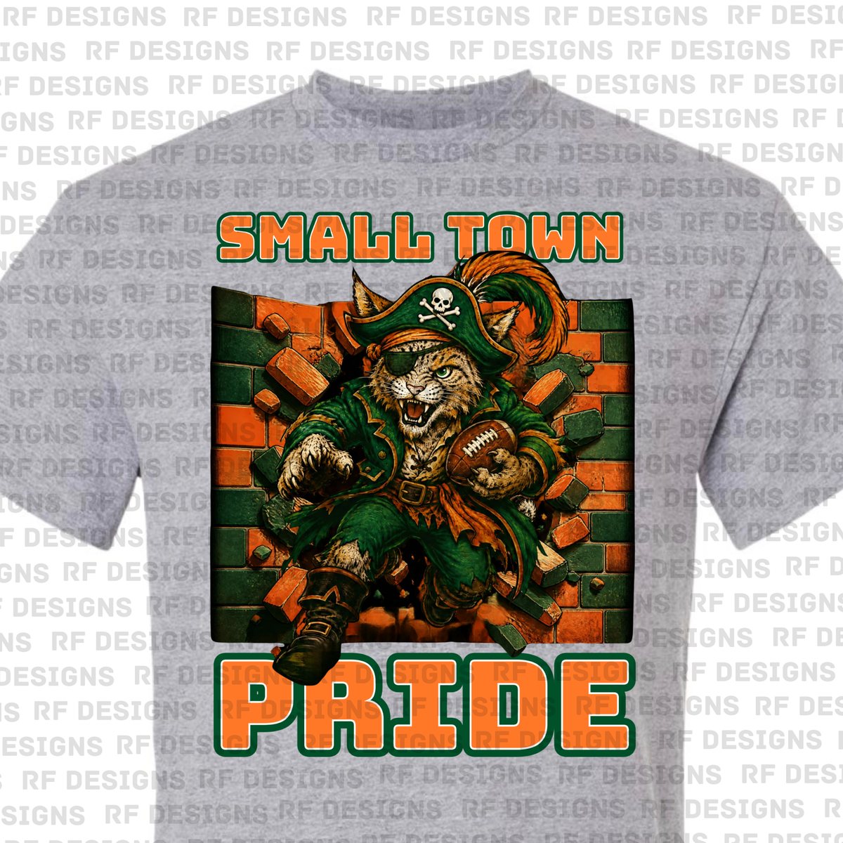 Small Town Pride Football T Shirt