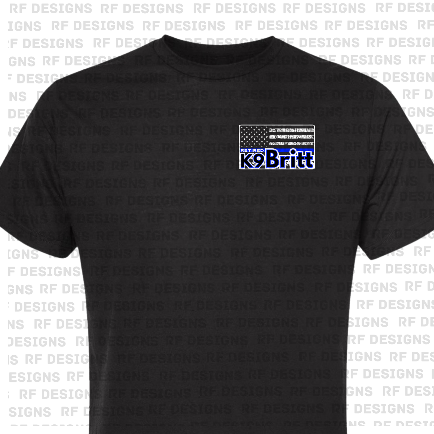 Retired K9 Britt Splatter Design