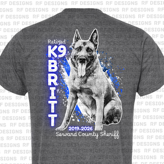Retired K9 Britt Splatter Design
