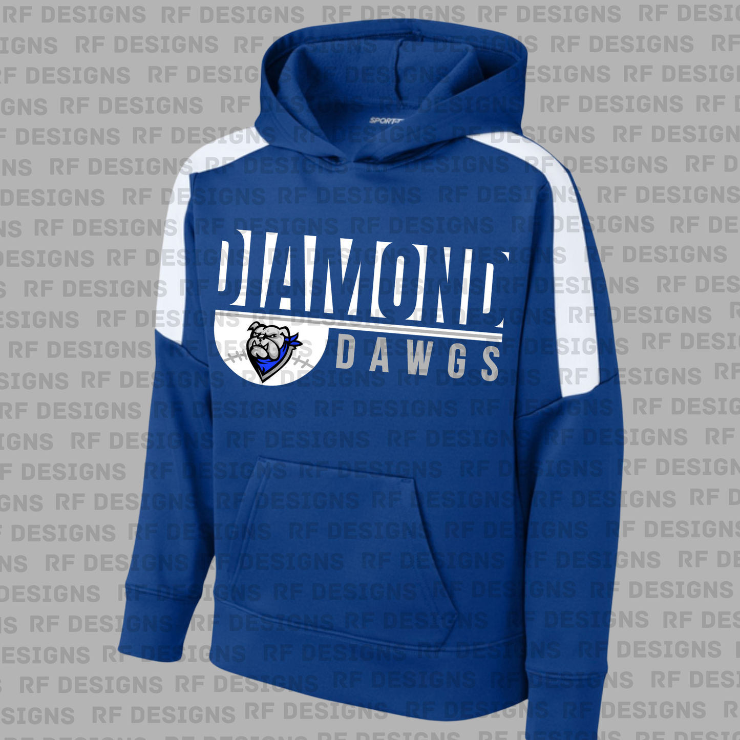Youth Performance Color Block Diamond Dawg Hoodie