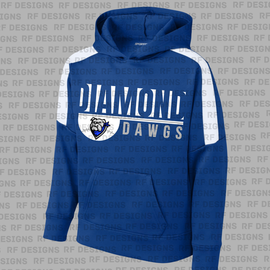 Adult Performance Color Block Diamond Dawg Hoodie