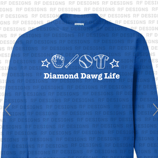Youth Diamond Dawg Life Embroidered Crewneck