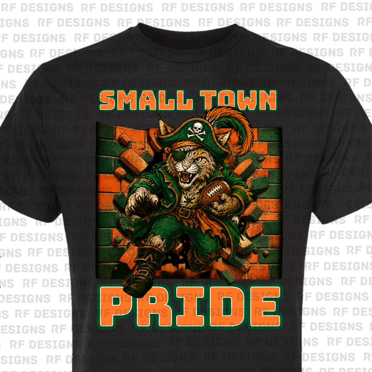Small Town Pride Football T Shirt