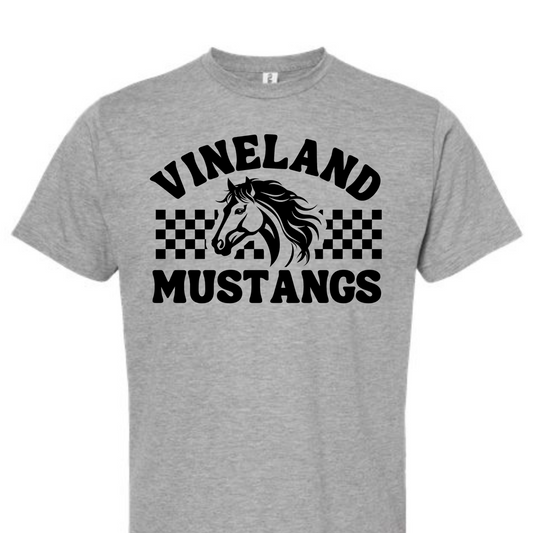 Vineland Mustang Checkered T Shirt