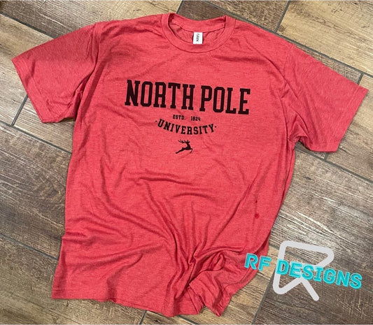 North Pole University T Shirt